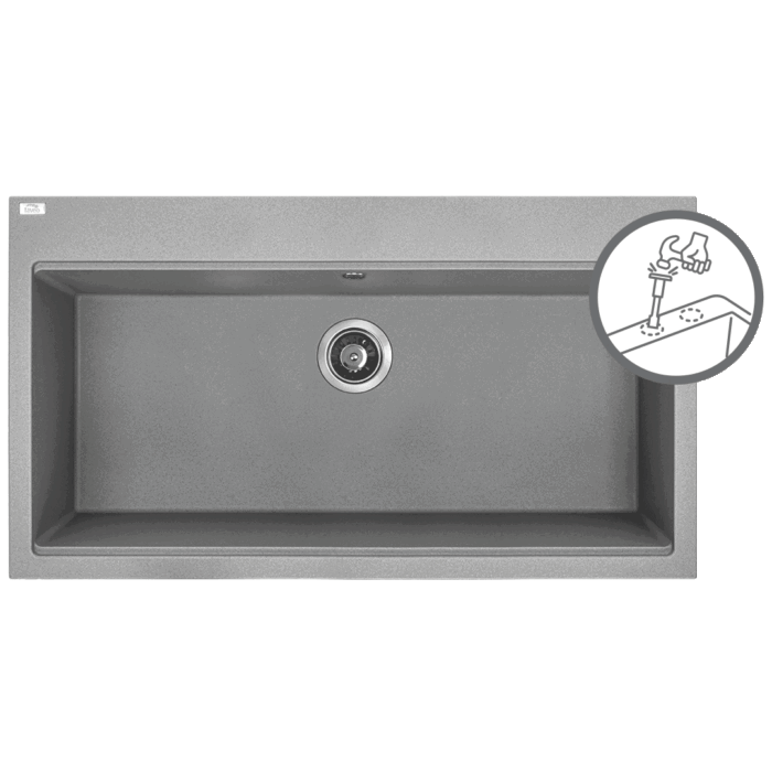 Tau - granitinė kriauklė - 1 dubuo 500 mm x 900 mm x 200 mm