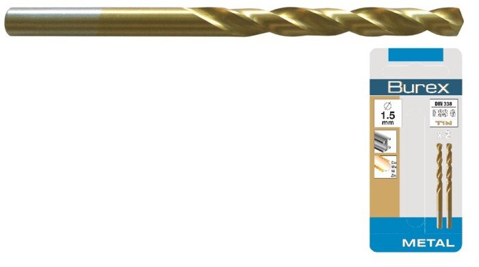 Metalo grąžtas HSS-TiN 6.5mm, L-101mm