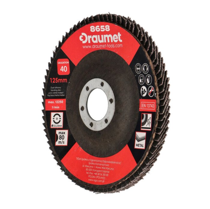 Lapelinis šlifavimo diskas  D125x22 mm, P60