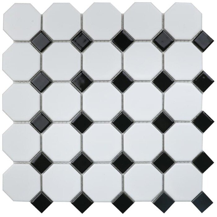 Mozaika Octogon White mat 29,5x29,5