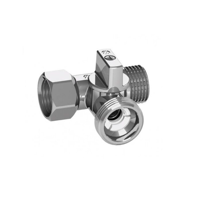 Trijų krypčių rutulinis ventilis 1/2"-3/4"-1/2"