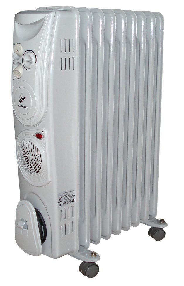 Alyvos aušintuvo Changer  Su ventiliatoriaus funkcija  9 skyriai ​​ 2000 W  Ventiliatoriaus galia 400 W  (475 * 175 * 685)