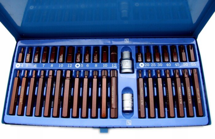 Antgalių komplektas  HEX,TORX,SPLINE, 40 vnt.