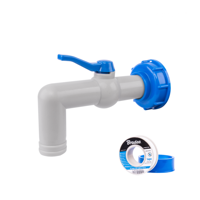 IBC rinkinys - S60x6 adapteris su 1.1/4" PP čiaupu