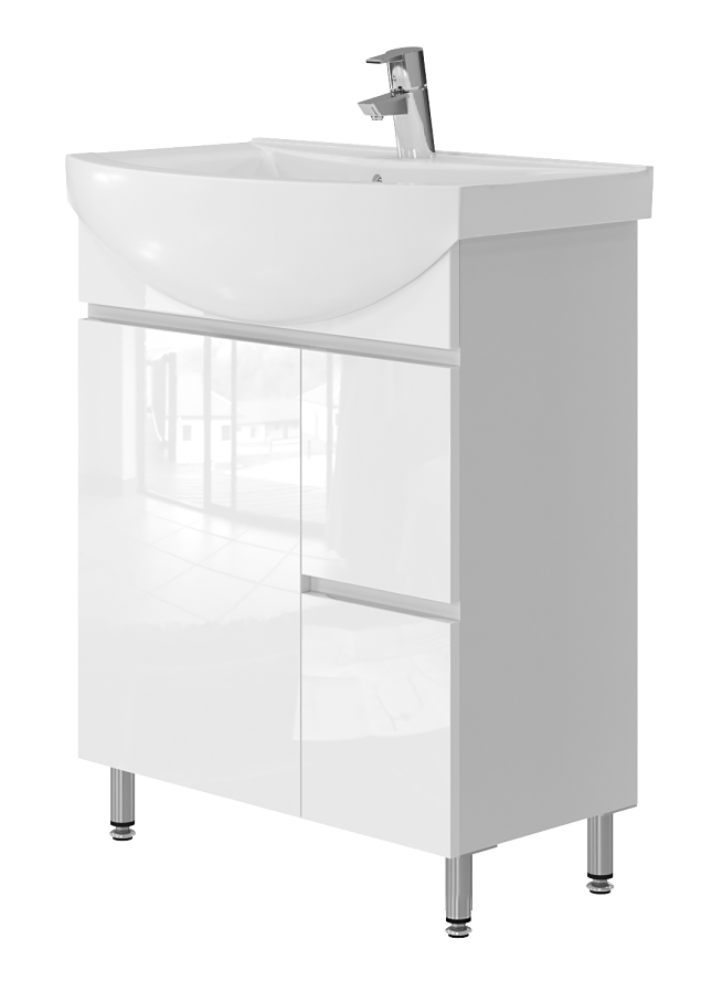 1. Balta spalva2. Medžiaga - fasadas - dažytas MDF