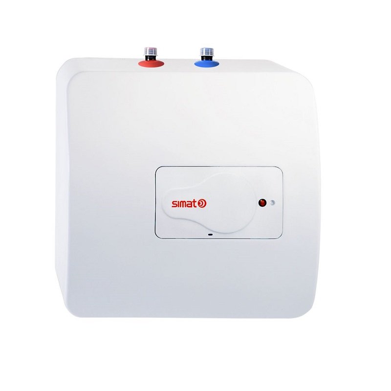 Prekės aprašymas: Elektrinis vandens šildytuvas Simat 10  po kriaukle    Tūrinis pakabinamas vertikalus elektrinis vandens šildytuvas    Šildymo būdas - elektrinis    Montavimas - po kriaukle    Talpa - 10 L    Galingumas - 1200 W    Darbinis slėgis - 0.8 Mpa    Maitinimas - 230V / 50Hz    Matmenys - 36